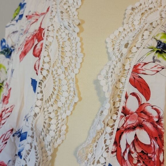 She and sky floral kimono Sz Large - Picture 2 of 6